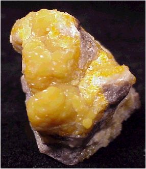 Globular Yellow Smithsonite from Yellville, Marion Co., Arkansas