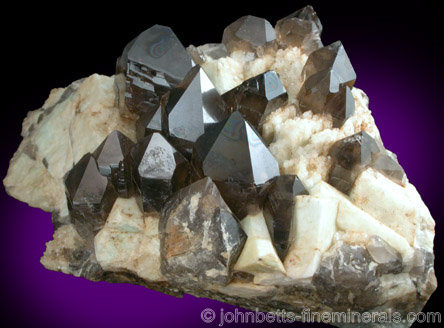 Smoky Quartz with Microcline from Moat Mountain, Hales Location, Carroll County, New Hampshire