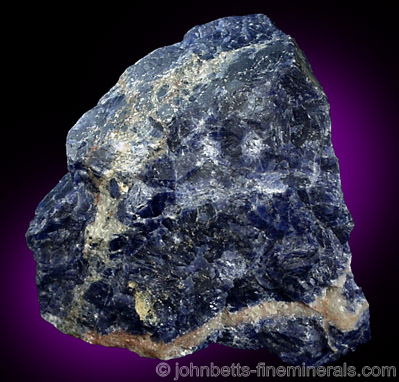 Deep Blue Sodalite from Princess Quarry, Dungannon Township, Hastings County, Ontario, Canada