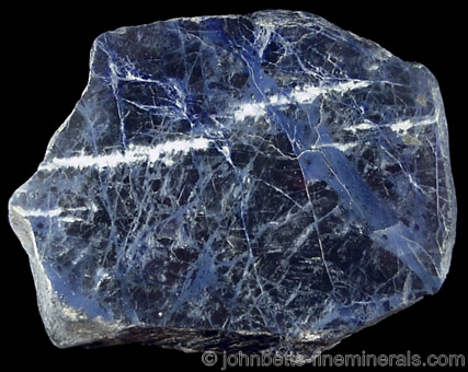 Polished Sodalite Slab from Princess Quarry, Dungannon Township, Hastings County, Ontario, Canada