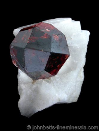 Perfect Spessartine Crystal on Matrix from Shigar Valley, northeast of Skardu, Gilgit District, Northern Areas, Pakistan