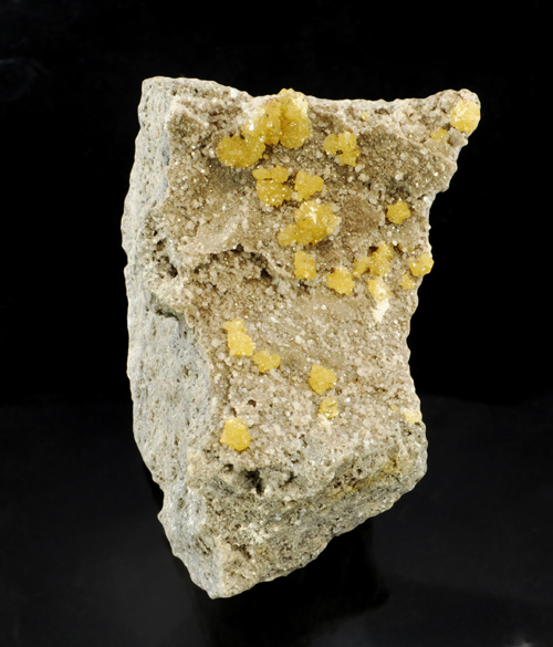 Yellow Sphalerite on Dolomite from LaFarge Corp. Quarry, Lockport, Niagara Co., New York