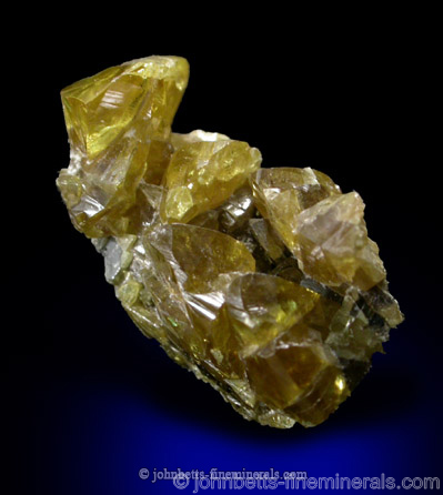 Yellow Gemmy Sphalerite from ZCA Hyatt Mine, Talcville, St. Lawrence County, New York