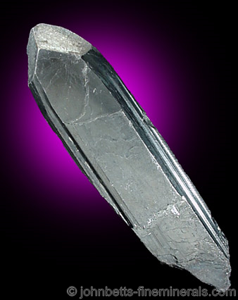 Single, Well-Terminated Stibnite Crystal from Ichinokawa Mine, Shikoku Island, Ehime Prefecture, Japan