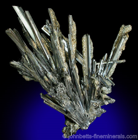 Stibnite Needles with Marcasite from (San Jose Mine), Oruro Department, Bolivia
