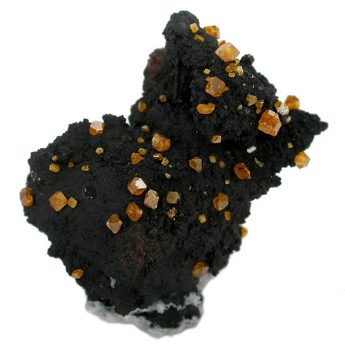 Orange Stolzite on Matrix from Broken Hill, Yancowinna Co., New South Wales, Australia