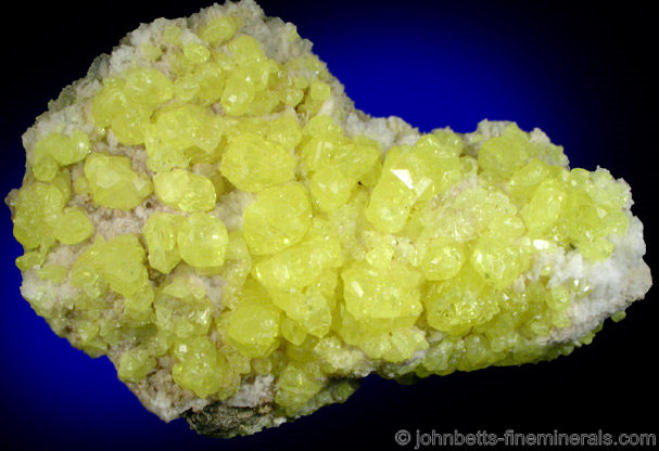 Dense Cluster of Sulfur Crystals from El Desierto, Potosi, Bolivia