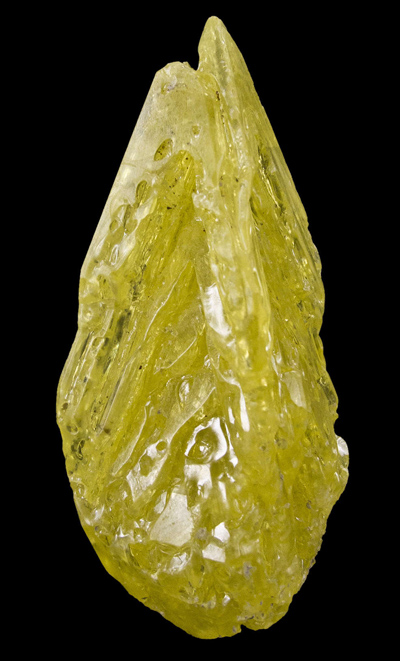 Hollowed Sulfur Crystal from El Desierto Mine, San Pablo de Napa, Potosi Department, Bolivia