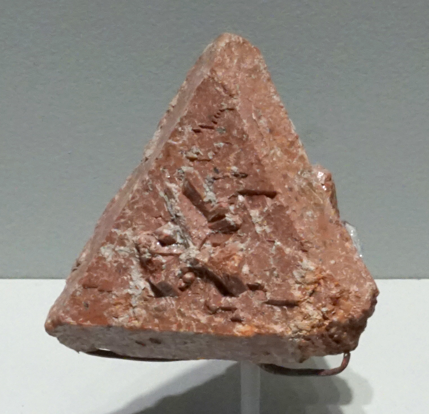 Triangular Sylvite Crystal from IMC Fertilizer Carlsbad Mine, Carlsbad, New Mexico
