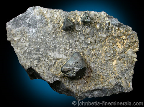 Individual Tennantite Crystals on Quartz from Tsumeb Mine, Otavi-Bergland District, Oshikoto, Namibia
