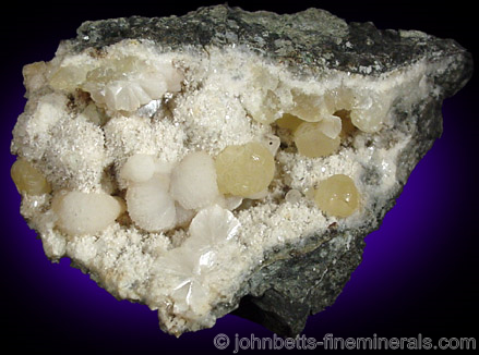 Thomsonite Blobs with Prehnite from Lower New Street Quarry, Paterson, Passaic County, New Jersey