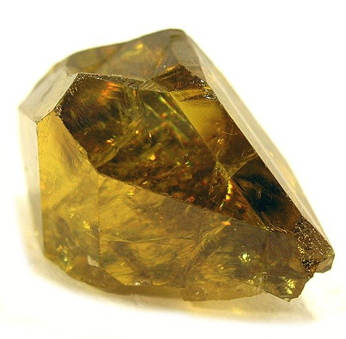 Yellow Twinned Titanite from Badakhshan Province, Afghanistan