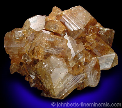 Yellowish Topaz Crystal Cluster from Nerchinsk, Transbaikalia, Russia