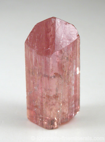 Purplish-Pink Topaz Crystal from Ouro Preto, Minas Gerais, Brazil