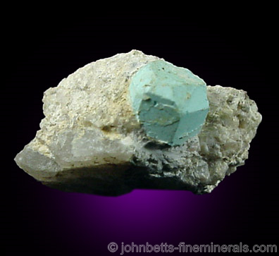 Turquoise Pseudomorph After Beryl from Apache Canyon Mines, West Camp, Turquoise Mountains near Baker, California