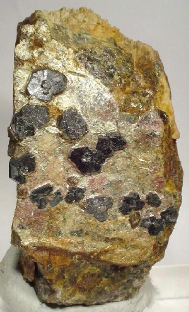 Uraninite Crystals in Matrix from Swamp #1 quarry, Topsham, Sagadahoc Co., Maine