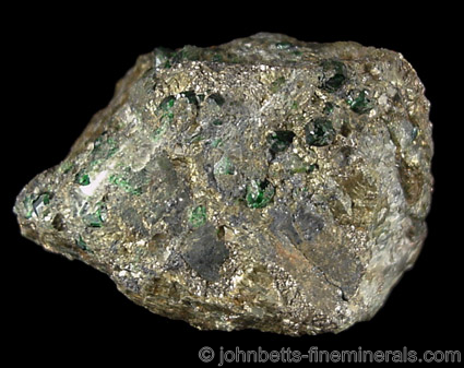 Uvarovite Crystals from Outokumpu from Keretti Mine, Outokumpu, Finland