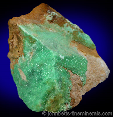 Green Variscite Crust from Mauldin Mountain, Montgomery County, Arkansas
