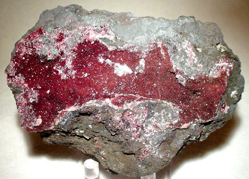 Red, Iron-Rich Variscite Vug from Iron Monarch open cut, Iron Knob, Middleback Range, Eyre peninsula, South Australia, Australia