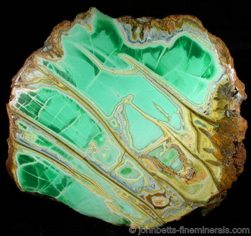 Sliced Variscite Nodule from Little Green Monster Mine, Clay Canyon, Fairfield, Utah County, Utah
