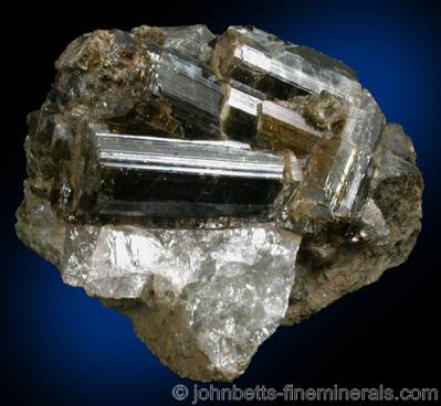 Vesuvianite Crystals in Matrix from Goodall Farm Quarry, Sanford, York County, Maine