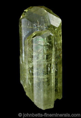 Prismatic Green Vesuvianite Crystal from Jeffrey Mine, Asbestos, Québec, Canada