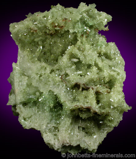 Green Vesuvianite Microcrystals from Jeffrey Mine, Asbestos, Québec, Canada