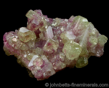 Multicolored Vesuvianite Crystals from Jeffrey Mine, Asbestos, Québec, Canada