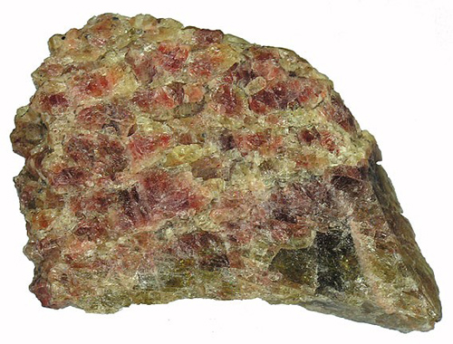 Green and Reddish Heulandite from Franklin Mine, Franklin, Franklin Mining District, Sussex Co., New Jersey
