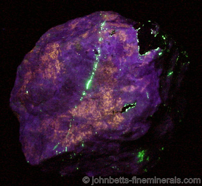 Fluorescent Wollastonite combination from Franklin Mining District, Sussex County, New Jersey