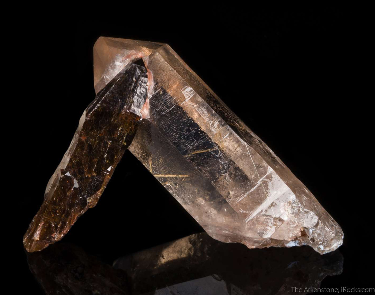 Xenotime Crystal with Quartz from Novo Horizonte, Bahia, Brazil
