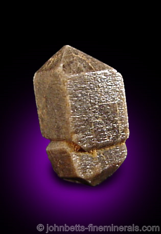 Doubly Terminated Gray Zircon Crystal from Freeman Mine, Tuxedo, 2 miles south of Zirconia, Henderson County, North Carolina
