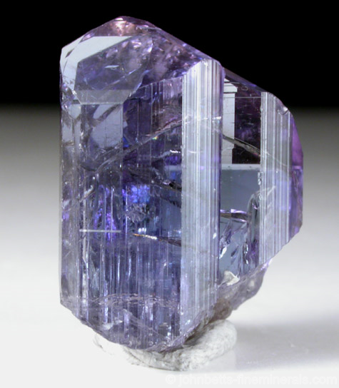 Purplish-Blue Tanzanite Crystal from Merelani Hills, western slope of Lelatama Mountains, Arusha Region, Tanzania