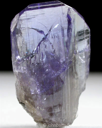 Wedge-shaped Tanzanite Crystal from Merelani Hills, western slope of Lelatama Mountains, Arusha Region, Tanzania