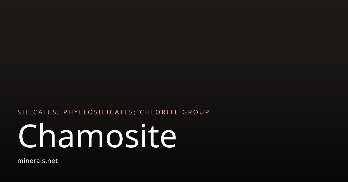 Chamosite chlorite: The mineral Chamosite information and pictures ...
