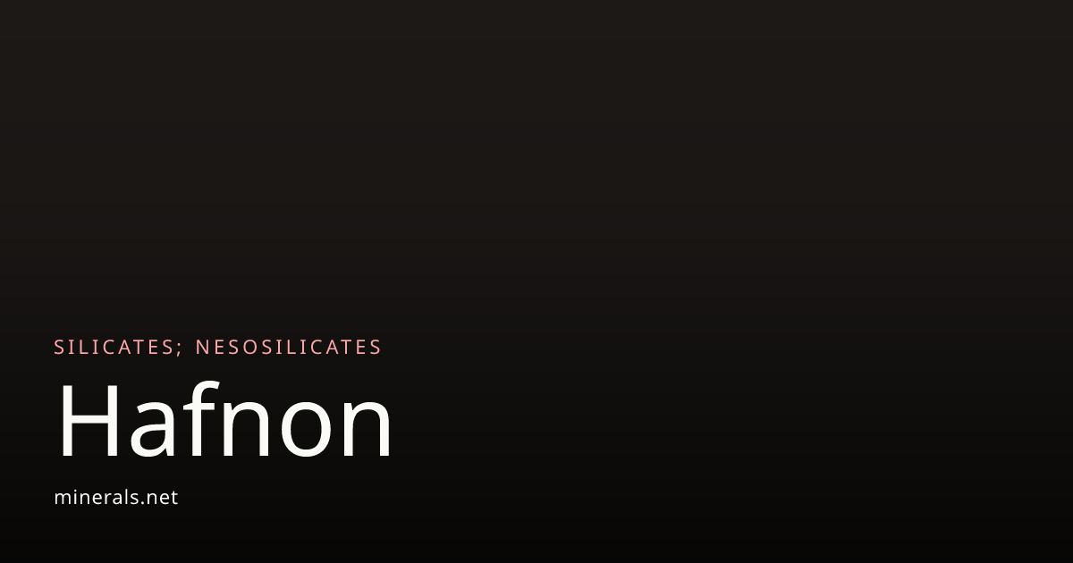 Hafnon: The mineral Hafnon information and pictures · Minerals.net
