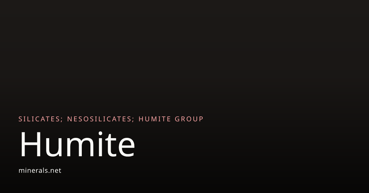 Humite: The mineral humite information and pictures · Minerals.net