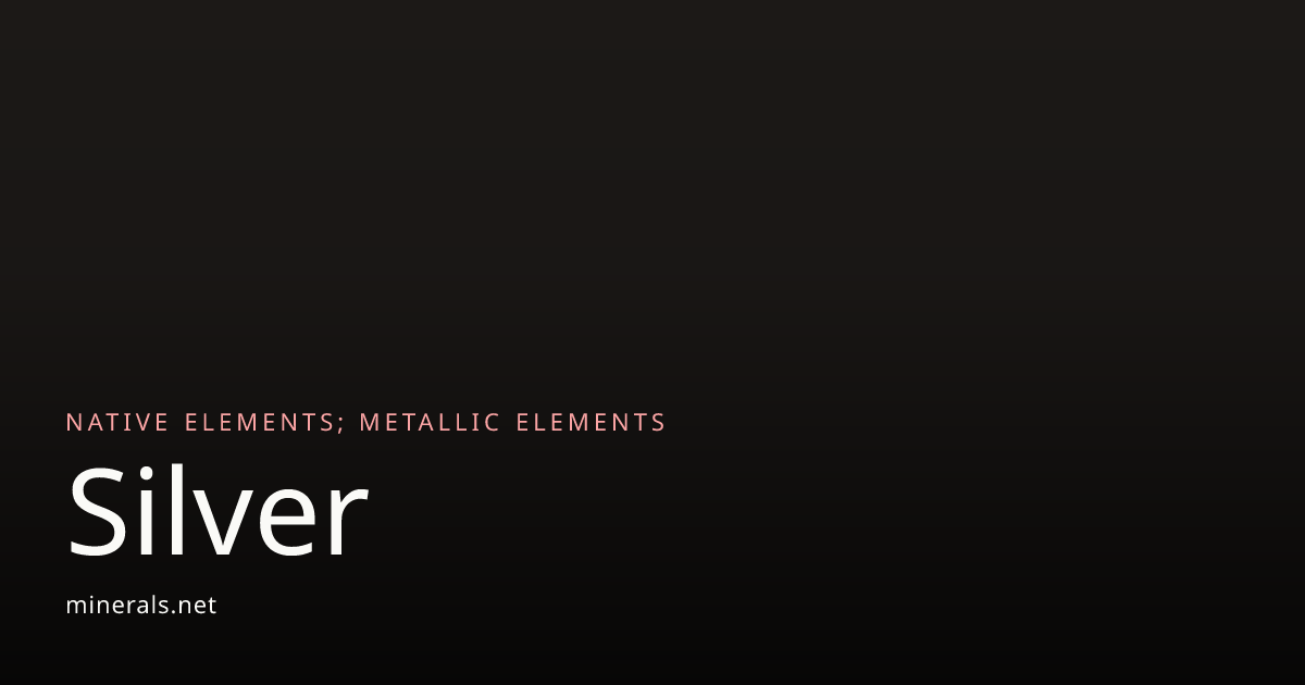 Silver: The mineral native Silver information and pictures · Minerals.net