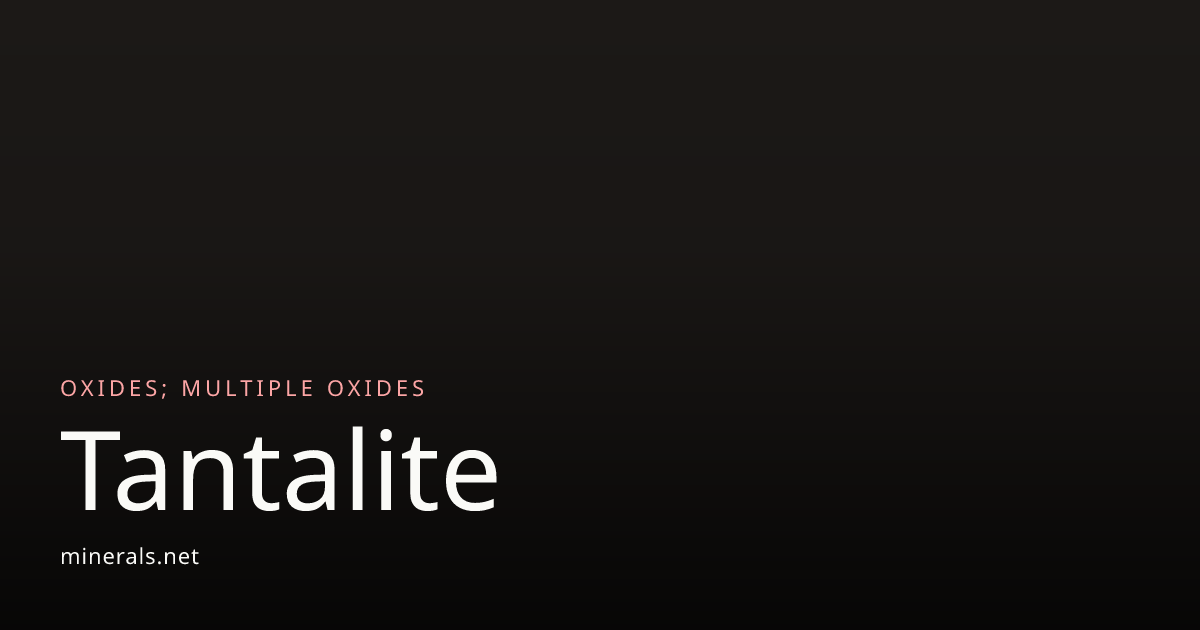 Tantalite: The mineral columbite-tantalite information and pictures ...